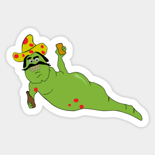 Solid Green Mexican Drinking Worm from Bridesmaids Sticker